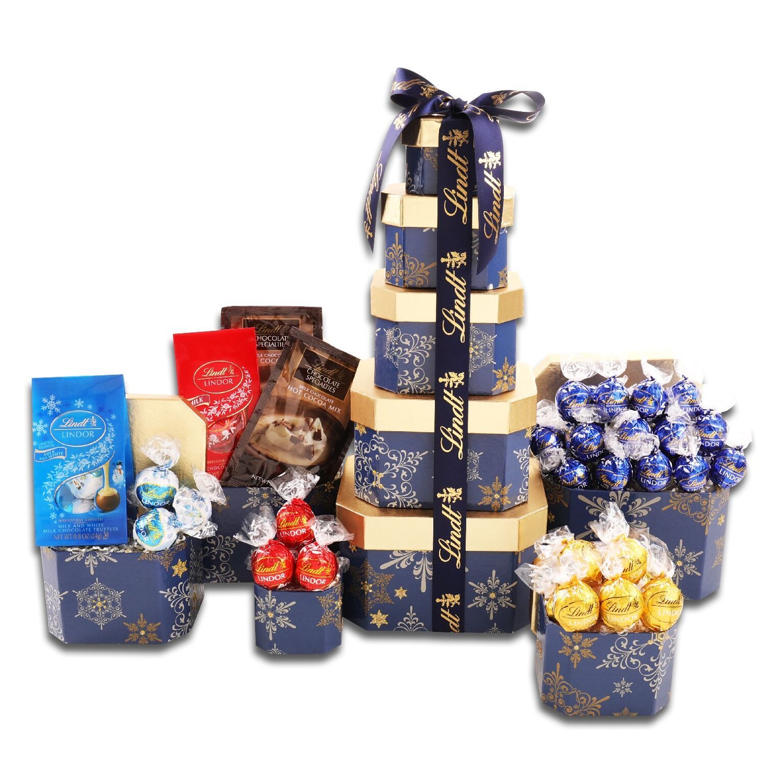 Alder Creek Large Lindt Holiday Tower Gift Basket (FG02053)
