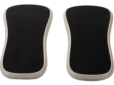 Mind Reader Wrist Rest Pad Clamp, Gray, 2/Pack (WREST2-GRY)