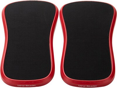 Mind Reader Wrist Rest Pad Clamp, Red, 2/Pack (WREST2-RED)