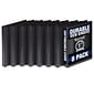 Samsill Durable 1" 3-Ring View Binders, Black, 8/Pack (S88430)