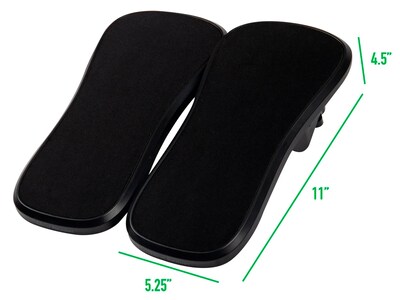 Mind Reader Wrist Rest Pad Clamp, Black, 2/Pack (WREST2-BLK)