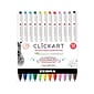 Zebra ClickArt Water Based Markers, Fine Tip, Assorted Colors, 12/Pack (69012)