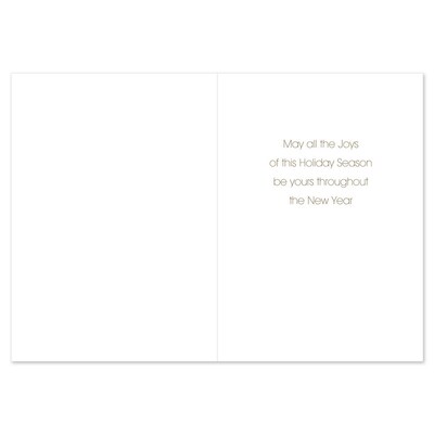 JAM PAPER Christmas Cards & Matching Envelopes Set, 7 6/7" x 5 5/8", Christmas Tree Trio, 18/Pack (526937200)