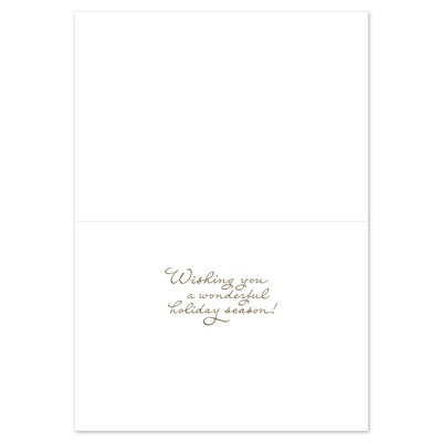 JAM PAPER Christmas Cards & Matching Envelopes Set, 7 6/7" x 5 5/8", Silver & Gold Baubles, 16/Pack (526939300)