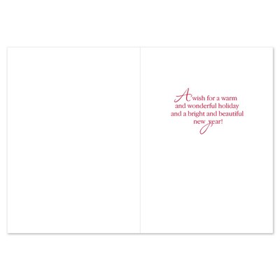 JAM PAPER Christmas Cards & Matching Envelopes Set, 7 6/7 x 5 5/8, Preserve the Holidays, 18/Pack