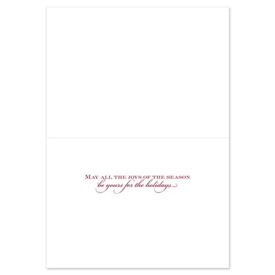JAM PAPER Christmas Cards & Matching Envelopes Set, 7 6/7 x 5 5/8, Christmas Tradition, 16/Pack (5