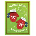 JAM PAPER Handmade Christmas Cards & Matching Envelopes Set, Warmest Wishes Mittens, 12 Cards/Pack (JAM1IG105696)