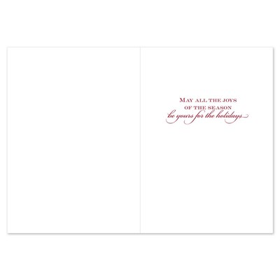 JAM PAPER Christmas Cards & Matching Envelopes Set, 7 6/7" x 5 5/8", Seasons Floral, 18/Pack (526936600)