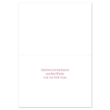 JAM PAPER Christmas Cards & Matching Envelopes Set, 7 6/7 x 5 5/8, Glittering Covered Bridge, 16/P