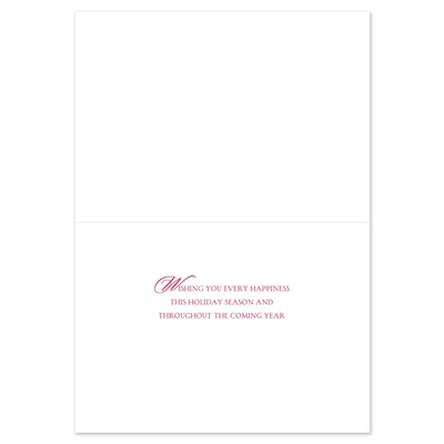 JAM PAPER Christmas Cards & Matching Envelopes Set, 7 6/7" x 5 5/8", Gold Wreath Trio, 16/Pack (526937900)