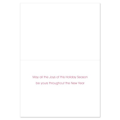 JAM PAPER Christmas Cards & Matching Envelopes Set, 7 6/7" x 5 5/8", Peace Hope Joy, 18/Pack (526941400)