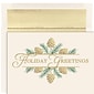 JAM PAPER Christmas Cards & Matching Envelopes Set, 7 6/7" x 5 5/8", Golden Pinecones, 16/Pack (526935400)
