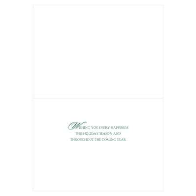JAM PAPER Christmas Cards & Matching Envelopes Set, 7 6/7 x 5 5/8, Golden Pinecones, 16/Pack (5269