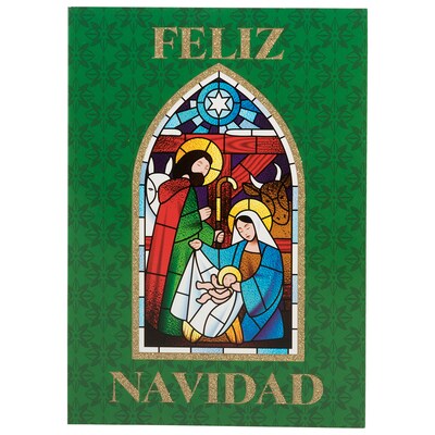 JAM PAPER Deluxe Spanish Christmas Cards & Matching Envelopes Set, Feliz Navidad, 12 Cards/Pack (JAM1IG105701)