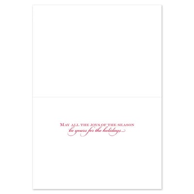 JAM PAPER Christmas Cards & Matching Envelopes Set, 7 6/7" x 5 5/8", Silver Swirl Holiday, 16/Pack (526939100)