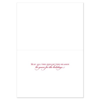 JAM PAPER Christmas Cards & Matching Envelopes Set, 7 6/7" x 5 5/8", Silver Swirl Holiday, 16/Pack (526939100)