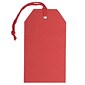JAM Paper Handmade Gift tags with String, 4 x 2 1/4, Red, 30/Pack (91937423)