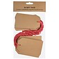 JAM Paper Handmade Gift tags with String, 4 x 2 1/4, Brown Kraft, 30/Pack (91937421)