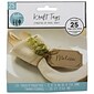 JAM PAPER Premium Gift Tags with Twine String, 2 x 3, Brown Kraft Recycled w/ Border, 25/pack (297537540)