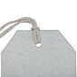 JAM Paper Handmade Gift tags with String, 4 x 2 1/4, Silver Shimmer, 30/Pack (91937424)