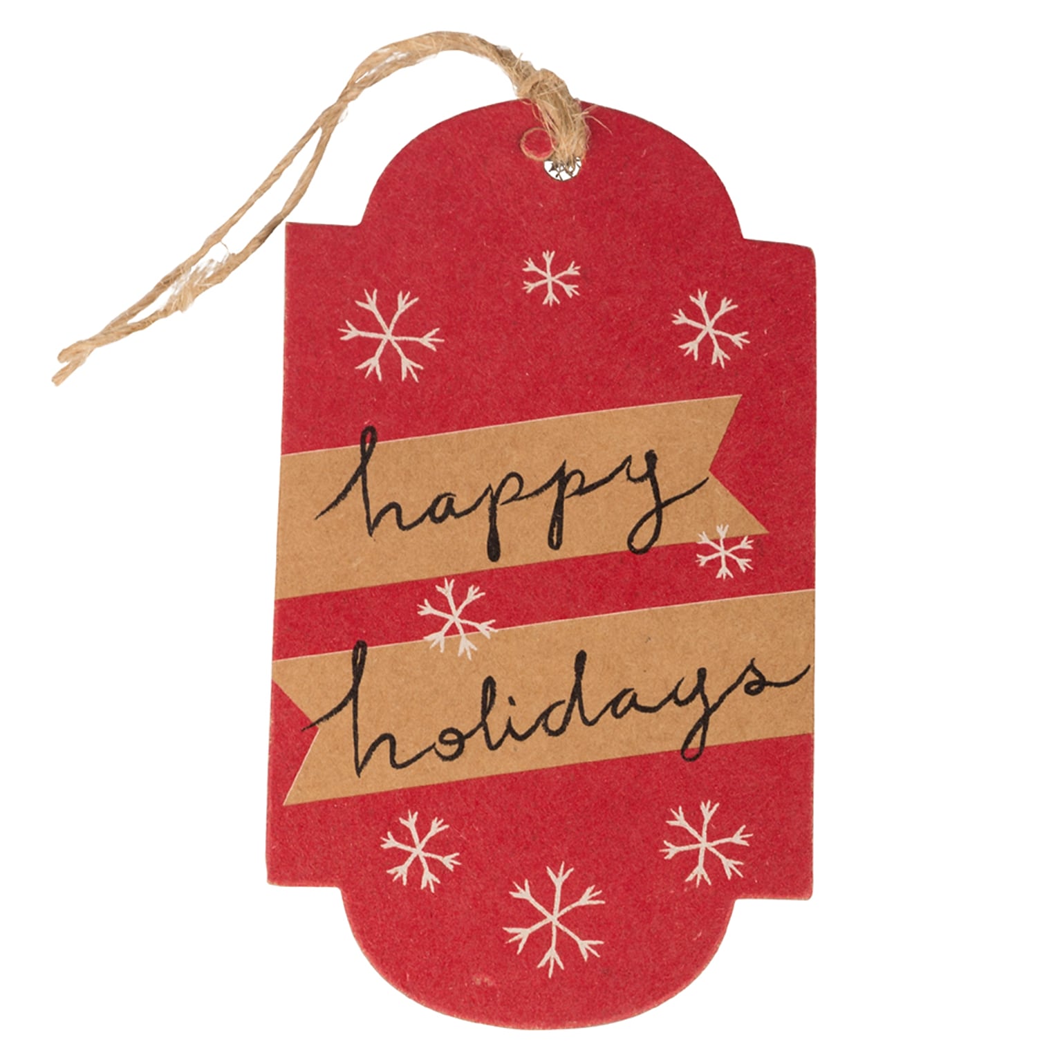 JAM PAPER Holiday Gift Tags, 4 1/4 x 2 3/8, Happy Holidays- 16/pack (207734325)