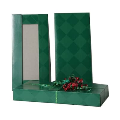 JAM PAPER Gift Box, 5 1/2 x 11 1/2 x 1 1/2, Green Diamond