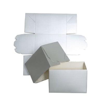 JAM Paper Solid Gift Boxes, 4 x 4 x 6, Silver (4933863)