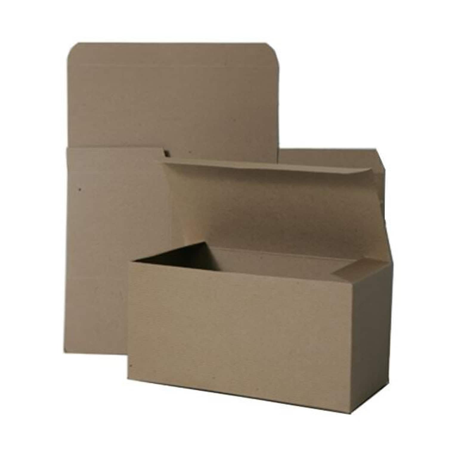 JAM PAPER Gift Box with Open Lid, 12 x 6 x 6, Kraft (5383913)