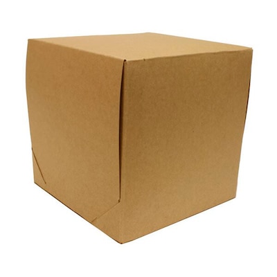 JAM PAPER Gift Box with Full Lid, 9 x 9 x 9, Kraft