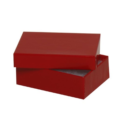 JAM PAPER Two Piece Box, 3 1/8 x 2 1/8 x 1, Red, Bulk 100/Pack