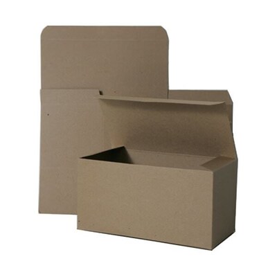 JAM Paper Gift Boxes with Open Lid, 9 x 4.5 x 4.5, Kraft (5343909)