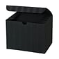 JAM PAPER Gift boxes, 4 1/2 x 4 1/2 x 6, Black Corrugated Wave (8286319)
