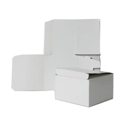 JAM Paper Open Lid Gift Boxes, 6 x 4.5 x 4.5, White (4813851)