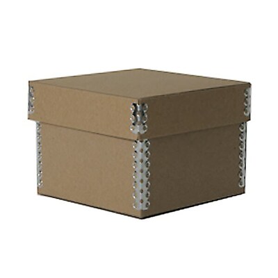 JAM PAPER Nesting Boxes, 4 1/4 x 4 1/4 x 3, Natural Brown Kraft, Box