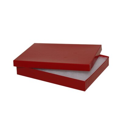 JAM PAPER Jewelry Gift Box, 5 5/8 x 7 1/8 x 1, Red