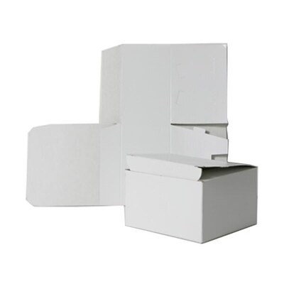 JAM Paper Open Lid Gift Boxes, 6 x 6 x 4, White (4823852)