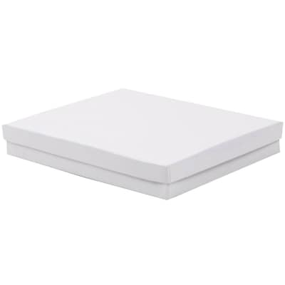 JAM PAPER Jewelry Gift Box, 5 5/8 x 7 1/8 x 1, White (241926678)