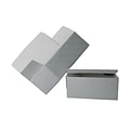 JAM PAPER Gift Box with Open Lid, 9 1/16 x 4 1/8 x 4 1/16, Silver Embossed