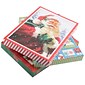 JAM PAPER Small Christmas Boxes, Lingerie / Blouse Size, 10 7/8 x 7 7/8 x 1 1/4, Classic Christmas Set, 3/Pack
