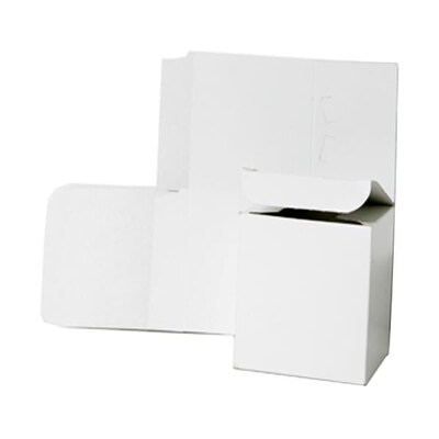 JAM PAPER Open Lid Gift Boxes, 6 x 6 x 6, White (4663836)
