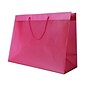 JAM PAPER Shopping Bags, 15 x 12 x 6, Ultra Fuchsia, Bulk 100 Bags/Pack (774BHFUB)