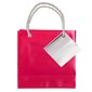 JAM PAPER Opaque Shopping Bags, Mini, 5 3/4 x 5 3/4 x 2 1/2, Red, Bulk 100 Bags/Pack (461996B)