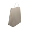 JAM PAPER Solid Gift Bags, XL, 12 5/8 x 15 1/2 x 6, Brown Kraft, Bulk 100 Bags/Pack (674KRBRB)