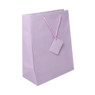 JAM Paper Gift Bags with Rope Handles, 10 x 13 x 5, Lilac Purple Matte, 100 Bags/Pack (34420954B)
