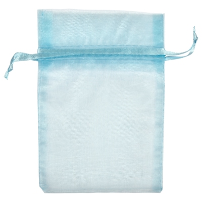 JAM Paper Solid Sheer Small Gift Bags, Baby Blue, 96/Pack(SPC14K5B)