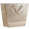 JAM PAPER Matte Trapezoid Metallic Gift Bags with Rope Handles, 9 x 4 x 10, Taupe, Bulk 100 Bags/Pac
