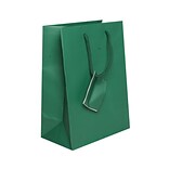 JAM PAPER Gift Bags with Rope Handles, Medium, 8 x 10 x 4, Green Matte, Bulk 100 Bags/Pack (672MAGR1