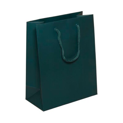 JAM PAPER Gift Bags with Rope Handles, Medium, 8 x 10 x 4, Teal Matte, Bulk 100 Bags/Pack (672MATE100)
