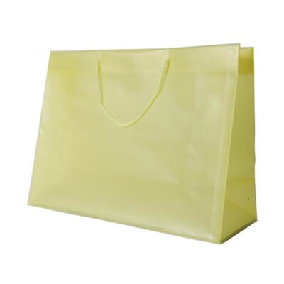 JAM PAPER Shopping Bags, 15 x 12 x 6, Yellow, Bulk 100 Bags/Pack (774BHYEB)