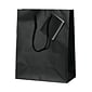 JAM Paper Matte Gift Bag with Rope Handles, Medium, Black, 100 Bags/Pack (672MABL100)